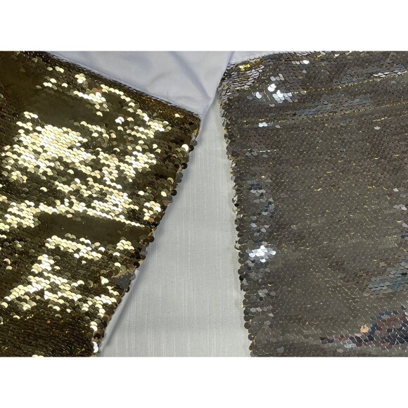 THRO Marlo Lorenz Melondy Mermaid Velvet Reversible Sequin Runner 14”x68” New - Picture 4 of 7